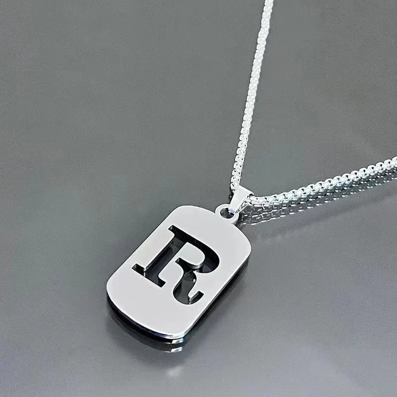 Cutout Initial Letter Necklace