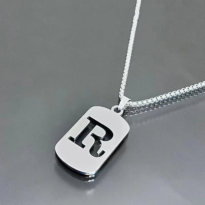 Cutout Initial Letter Necklace