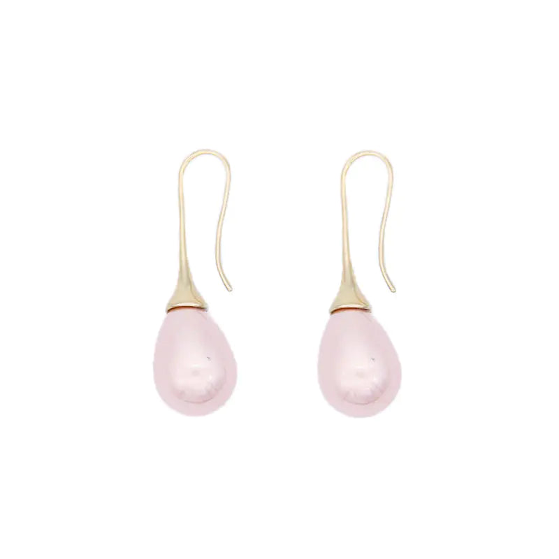 Minimalist Long Pearl Drop Earrings for Women