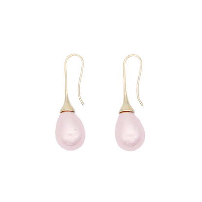 Minimalist Long Pearl Drop Earrings for Women