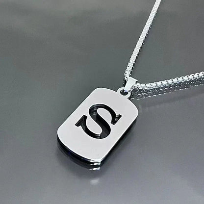 Cutout Initial Letter Necklace