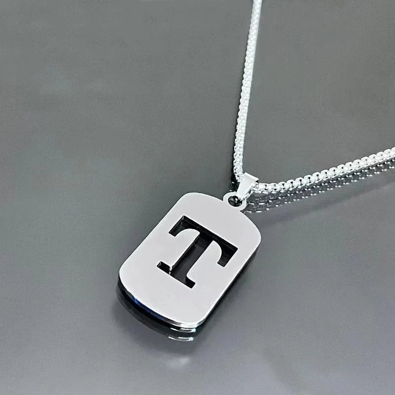 Cutout Initial Letter Necklace