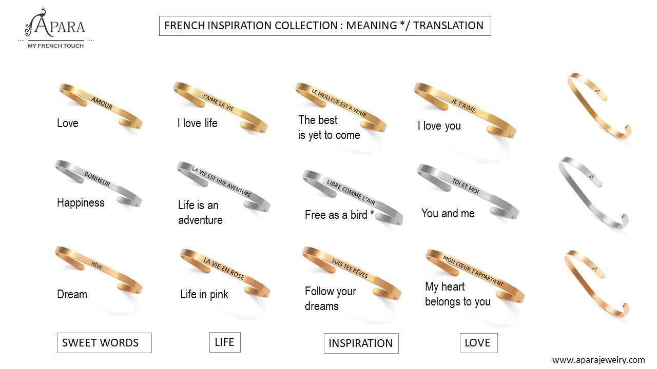 "J'aime la vie" cuff