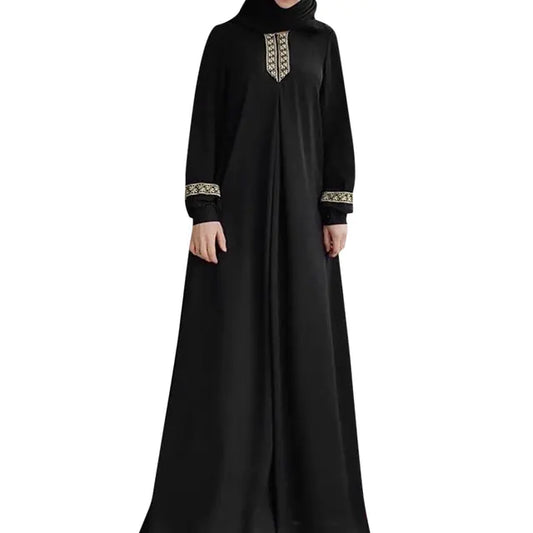 Long Muslim Hijab Dresses for Women - Dubai Abaya & Patchwork