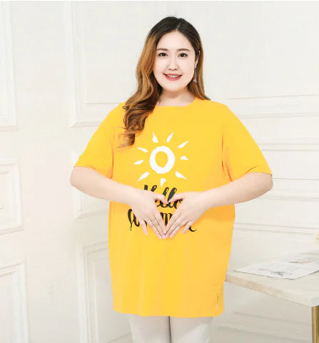 Plus Size Women's Short Sleeve Maternity Printed T-Shirt