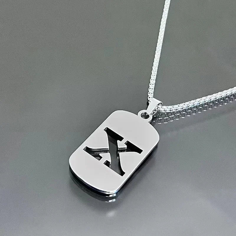 Cutout Initial Letter Necklace