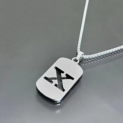 Cutout Initial Letter Necklace