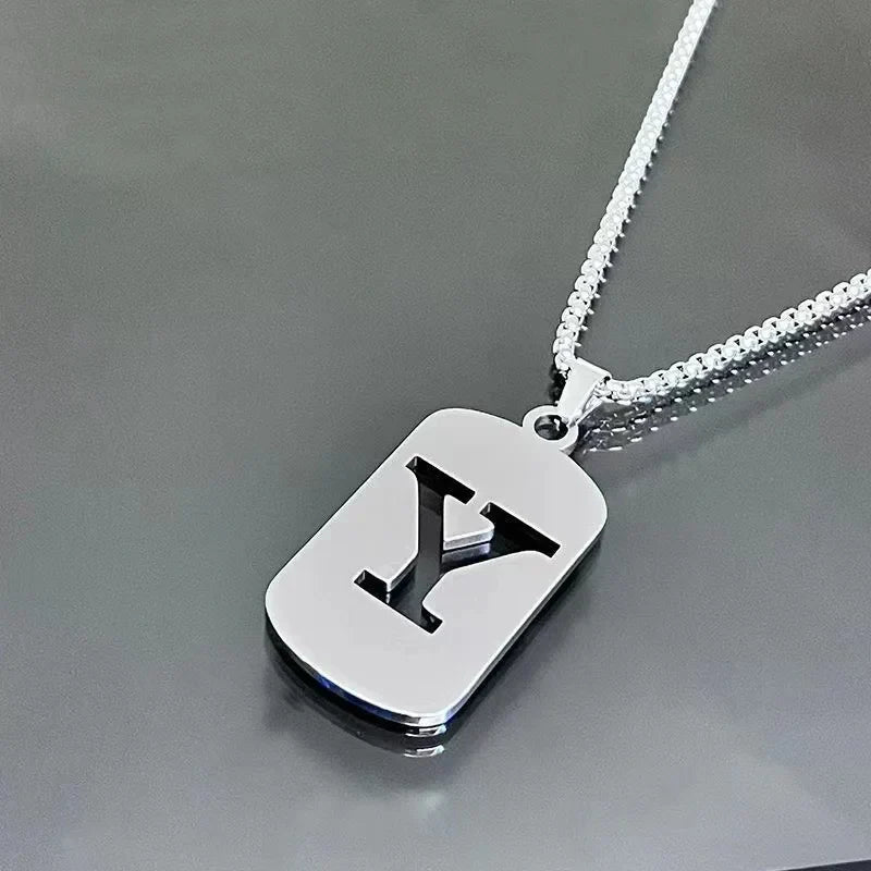 Cutout Initial Letter Necklace