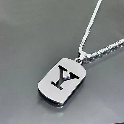 Cutout Initial Letter Necklace