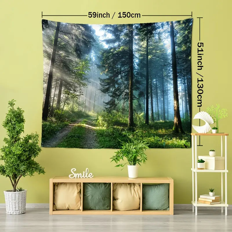 Misty Forest Tapestry Wall Hanging for Home Decor