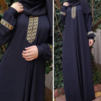 Long Muslim Hijab Dresses for Women - Dubai Abaya & Patchwork